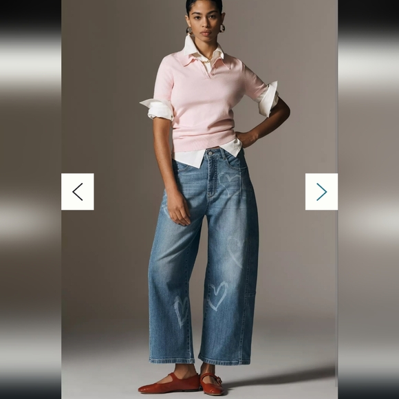 The Kenna Mid-Rise Heritage Barrel Jeans by Pilcro: Icon Edition HEART JEANS - Picture 2 of 16